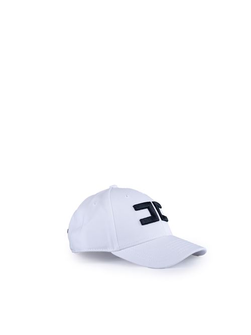 Cappello da baseball in canvas avorio con logo Elisabetta Franchi | CL06F51E2360